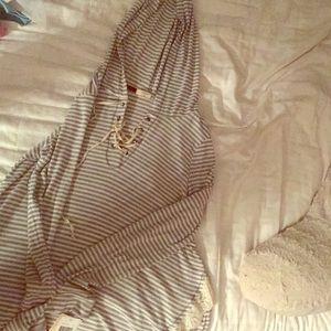 Striped hoodie dress never before worn